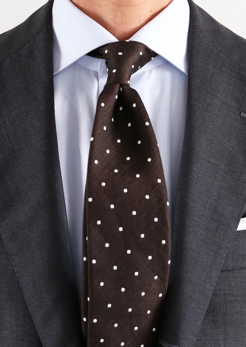 ドット ネクタイ ブラウン Tie Station タイステーション ドット ネクタイ ブラウン Tie Station タイステーション