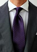 美品 Brioni ブリオーニ ピンドット ソリッド ネクタイ パープル 紫 ネクタイ ドット パープル | TIE STATION【タイステーション】