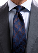 未使用 タイユアタイ 9折り アズーロエマローネ ネイビー小紋 12082108_67558c5677543.jpg