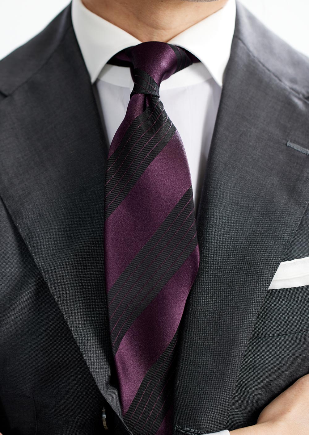 TIE 新品　GRAY PURPLE