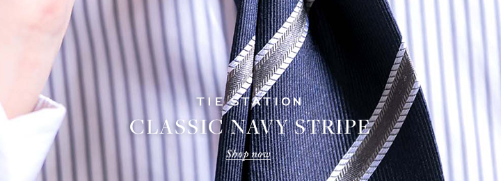 ネクタイ CLASSIC NAVY STRIPE